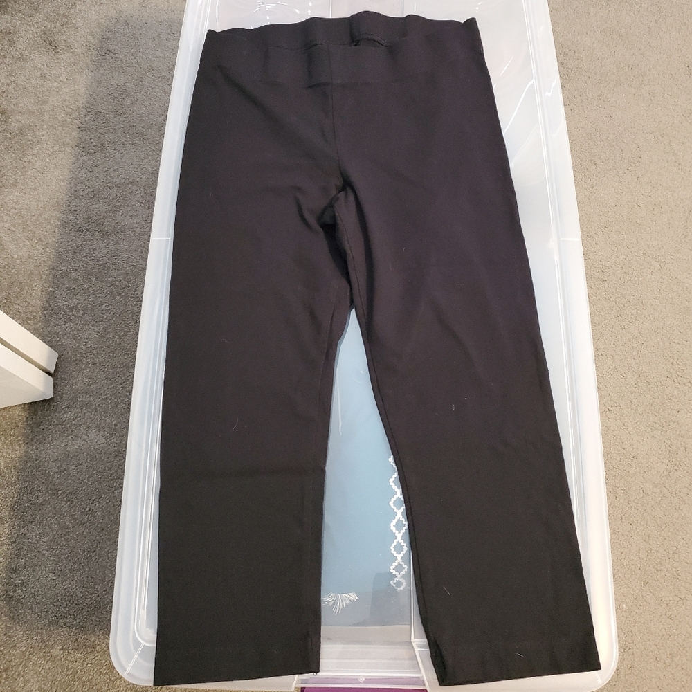 Cropped high-waisted leggings - black (Old Navy)